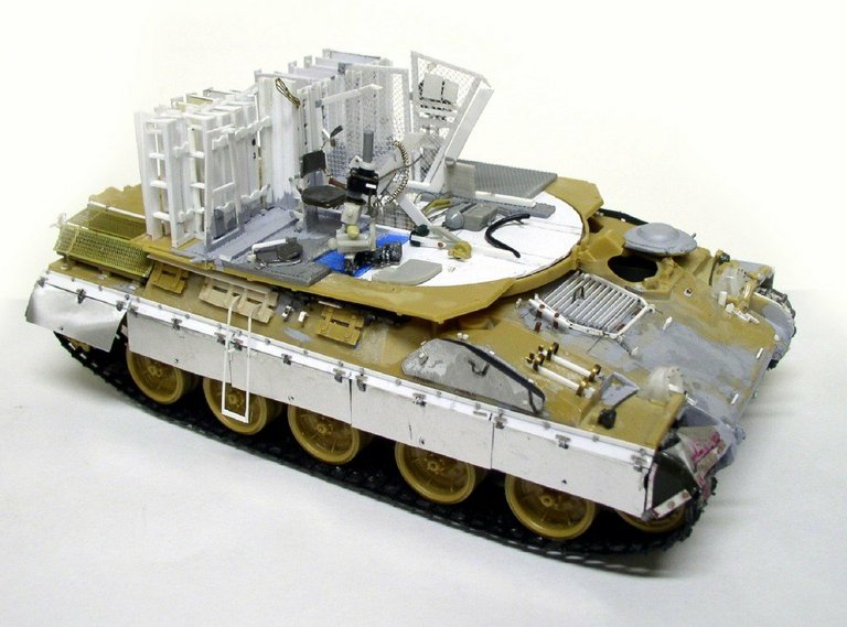 Maquette de châssis d'automoteur 155 AUF1 GCT sans tourelle, intérieur du compartiment de combat détaillé