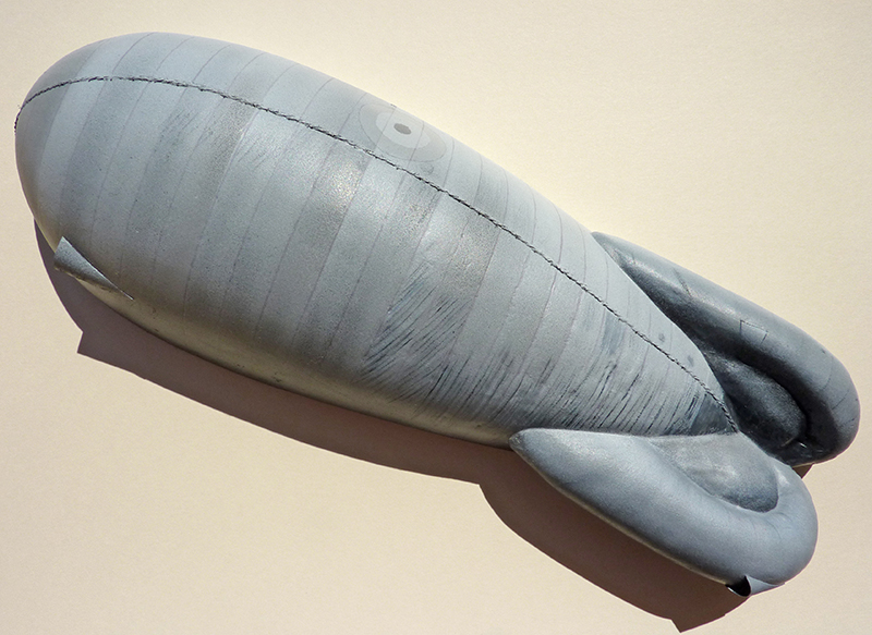 Maquette de ballon dirigeable d'observation gris de 1917 vue de dessus
