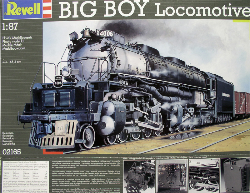 Boîte de maquette Revell au 1/87 de la locomotive à vapeur Big Boy 4006 Union Pacific