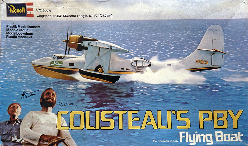 Boîte de maquette Revell du PBY Catalina hydravion de Cousteau au décollage sur la mer