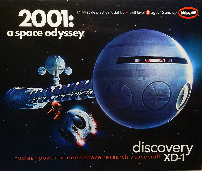 Boîte de maquette Moebius du vaisseau Discovery XD-1 de 2001 l'Odyssée de l'espace au 1/144