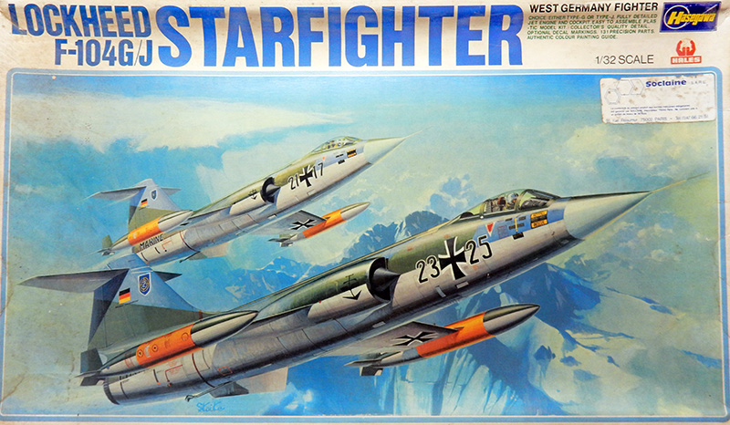 Boîte Hasegawa 1/32 du Lockheed F-104G/J Starfighter aux couleurs de la Luftwaffe