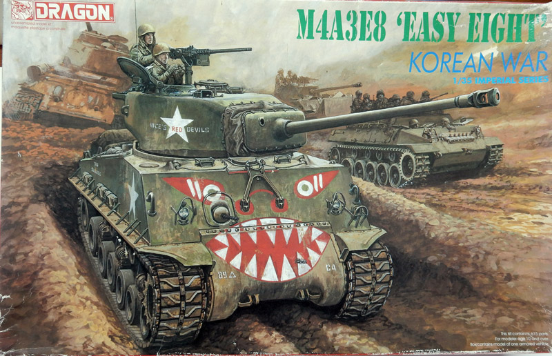 Boîte de maquette Dragon du char Sherman M4A3E8 Easy Eight, guerre de Corée, échelle 1/35