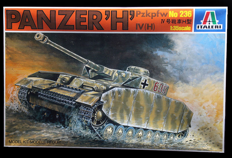 Boîte de maquette Italeri du char allemand Panzer IV ausf H à l'échelle 1/35
