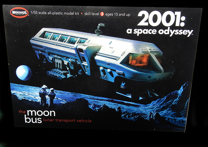 Boîte du kit Moebius Moonbus de 2001 l'Odyssée de l'espace au 1/55
