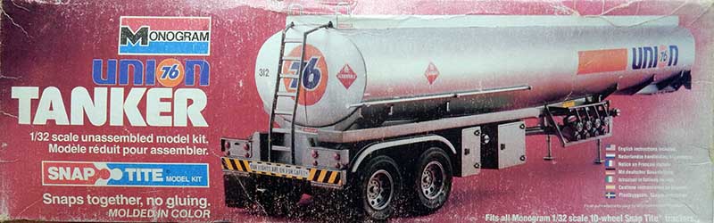Boîte de maquette Monogram camion-citerne Union 76 au 1/32 Snap Tite