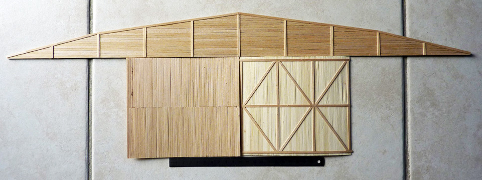 Structure en bois de balsa du Zeppelin Staaken L, panneaux nervurés assemblés à plat