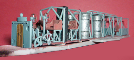 Structure interne du fuselage du Zeppelin Staaken L avec réservoirs et poutres