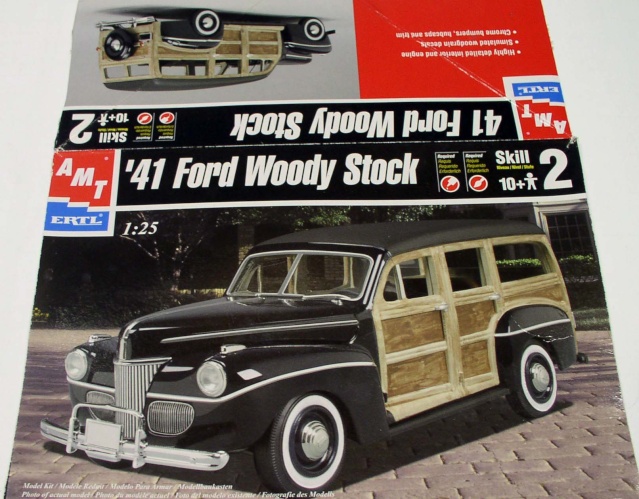 Boîte de maquette AMT ERTL Ford Woody Stock 1941 noire au 1/25