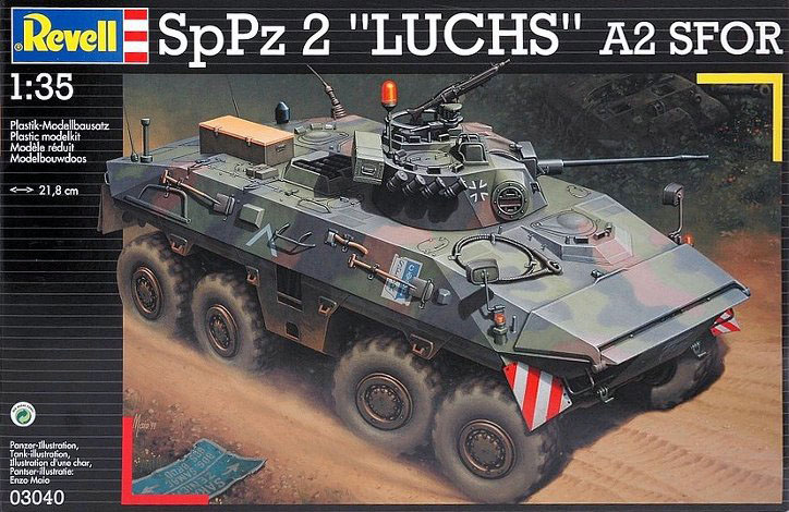 Boîte de maquette Revell au 1/35 du véhicule blindé de reconnaissance SpPz 2 Luchs A2 SFOR