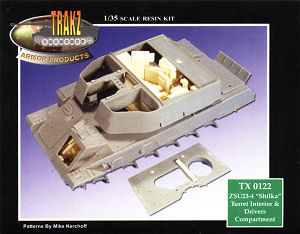 Kit résine Trakz au 1/35 ZSU-23-4 Shilka avec intérieur de tourelle et compartiment pilote